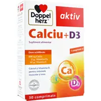 Calciu + Vitamina D3 Aktiv 30cpr