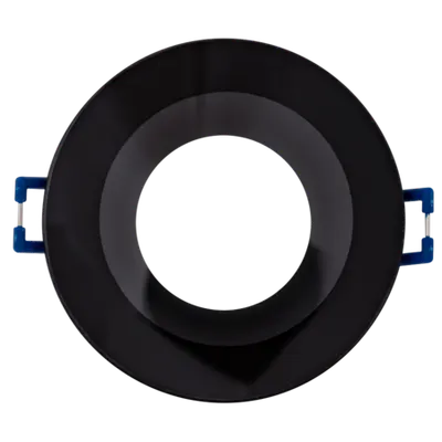 Rama incastrabila fixa pentru spot tavan, rotunda IP44 neagra