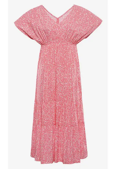 Rochie lunga cu model floral