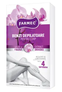 Benzi depilatoare cu extract de orhidee, 7x2 benzi depilatoare + 2 servetele, Farmec
