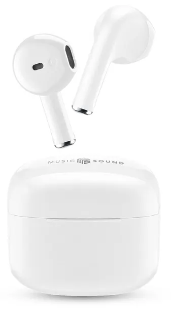 Căști wireless Cellularline - Music Sound Swag, TWS, albe