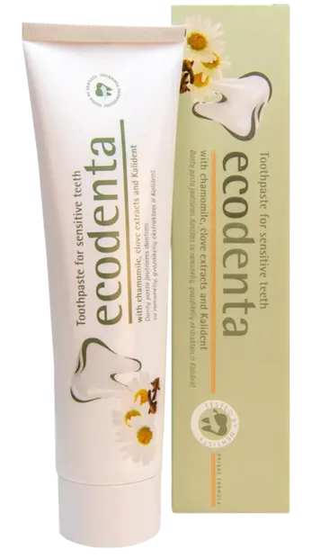 Pasta de dinti pentru dinti sensibili cu extract de musetel, cuisoare si kalident, 100ml, Ecodenta