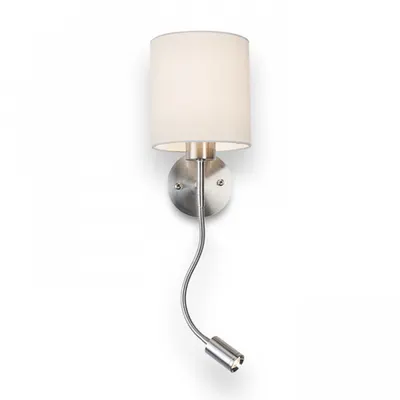 VERSA Corp de iluminat aplica with shade alb nichel mat 230V E27 LED 42+3W 40° 3000K