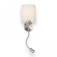VERSA Corp de iluminat aplica with shade alb nichel mat 230V E27 LED 42+3W 40° 3000K