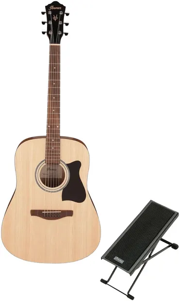 Set Ibanez Practice Pack - chitară acustică Ibanez V40 OPN și scaun pentru picior