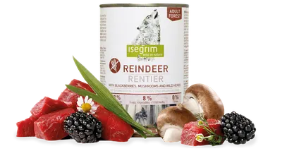 Conserva Isegrim Dog Adult - Reindeer, 400 gr