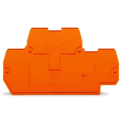 End and intermediate plate; 2 mm thick; gray