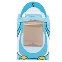 Cutie dreptunghiulară cu fereastră – model pinguin (set 10 buc) – 9.2×9.2x11cm - Default Title