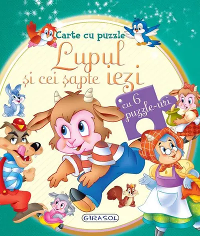 Carte cu puzzle. Lupul și cei șapte iezi - Hardcover - ***