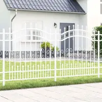 vidaXL Gard de Grădină KAMPEN 240 x 166 cm Oțel vopsit în pulbere Alb