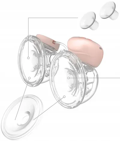 Piese de schimb pentru pompă de lapte Babyono Twinny - Truse de pâlnii din silicon cu adaptor