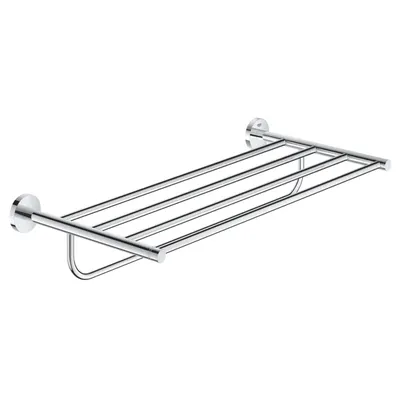 Suport prosop Grohe Essentials 40800001, 60 cm, 5 suporti, montare pe perete, elemente fixare ascunse, Crom