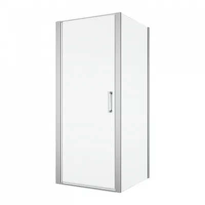 Cabina dus crom 100x90 cm cu usa pivotanta, grosime sticla 6 mm, tratament anticalcar, Ronal Divera