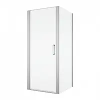 Cabina dus crom 100x90 cm cu usa pivotanta, grosime sticla 6 mm, tratament anticalcar, Ronal Divera
