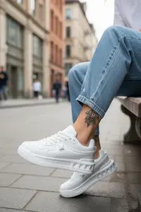 Adidasi dama casual, albi, VLT L77 T5-2