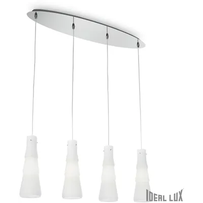 Lustra Bud, 4 becuri, dulie E27, L:900mm, H:420/1500mm, Alb