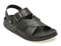 Sandale OTTER negre, 25098, din piele naturala