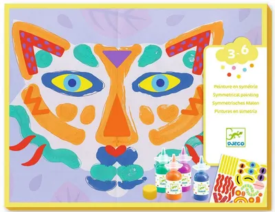 Kit creativ Djeco - Desen cu un tampon, animale