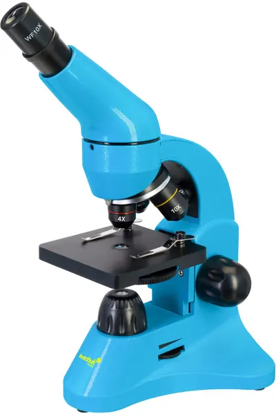 Microscop Levenhuk - Rainbow 50L, 40–800x, Azure