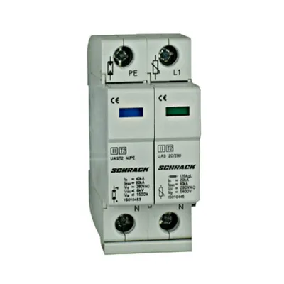 Descărcător complet, T2/C, 1+1, 20kA/280V - Seria UAS