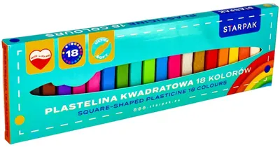 Plastilină Starpak - Square, 18 culori