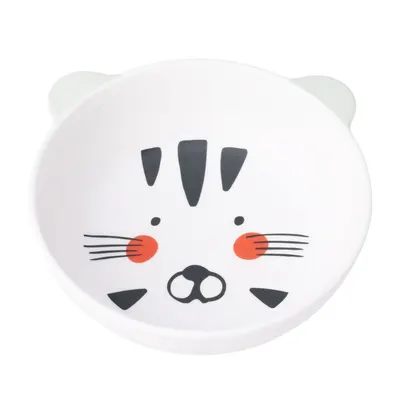 Bol pentru copii Excellent Houseware, 100% melamină, diametru 15 cm, finisaj mat, pisicuță