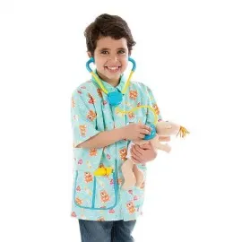 Costum de joaca si rol Asistenta medicala pediatrie – set complet cu papusa nou-nascut