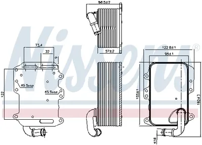 Termoflot radiator ulei AUDI A4, A4 ALLROAD, A5, A6, A6 ALLROAD, A7, A8, Q5, Q7; VW TOUAREG 3.0D intre 2007-2018