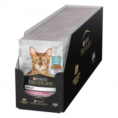 Set 26 buc x 85 gr Hrana umeda pentru pisici Pro Plan Delicate Nutrisavour cu peste oceanic