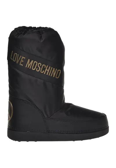 Cizme de iarna mid-calf fara inchidere - Rosu/Negru