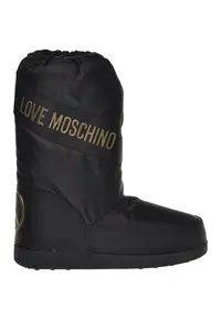 Cizme de iarna mid-calf fara inchidere - Rosu/Negru