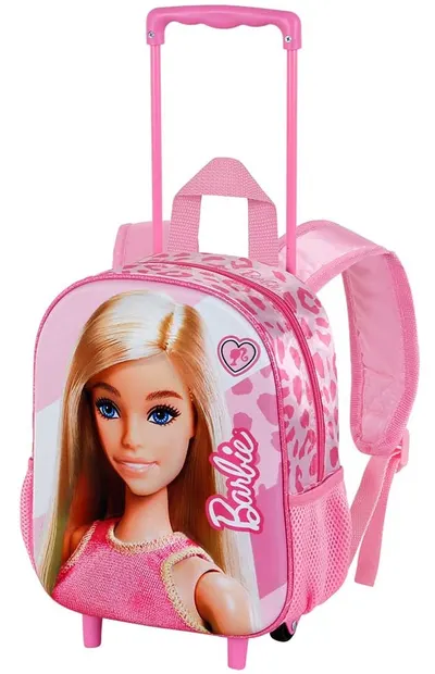 Ghiozdan pentru gradiniță cu roți Karactermania Barbie - Fashion, 3D