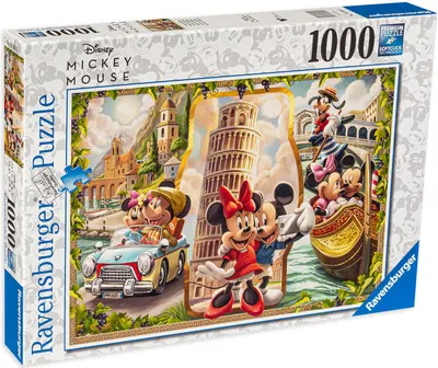 Puzzle Ravensburger din 1000 de piese - Mickey si Minnie in vacanta