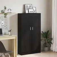 Set de biblioteci Gossi 2 buc negru stejar 165x30,5x150 cm lemn prelucrat