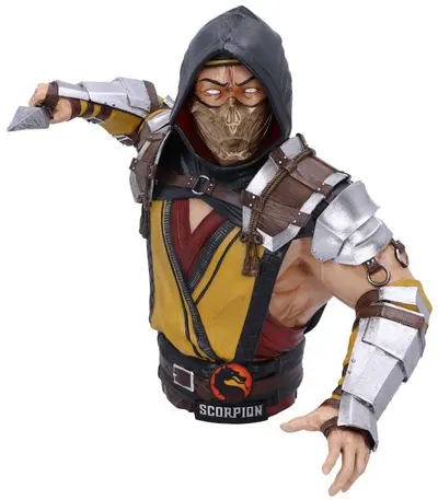 Statuetă bust Nemesis Now Games: Mortal Kombat - Scorpion, 29 cm