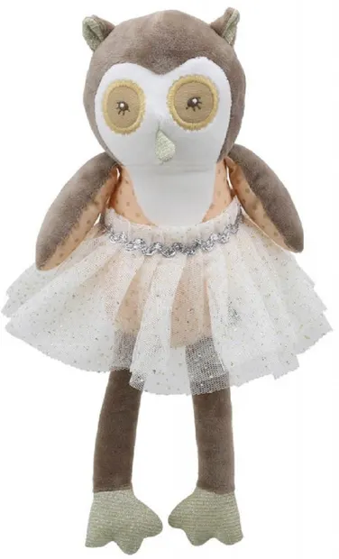 Păpușă de cârpă The Puppet Company - Bufnita, 29 cm