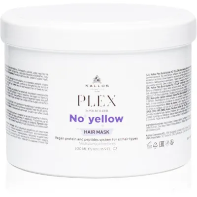 Kallos Plex No Yellow Masca de par neutralizeaza tonurile de galben 500 ml