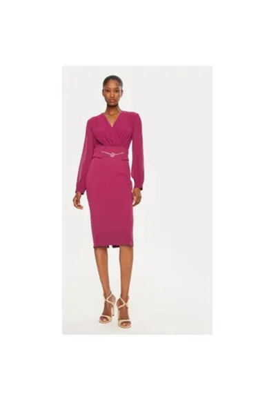 Rochie dama - 304724725 - Poliester - Rosu - Rosu