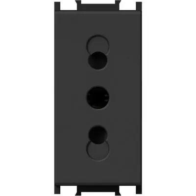 Modul Priza S. Ita 1M 10A ST IP20 Negru, TEM Modul TEM-VM33SB-U