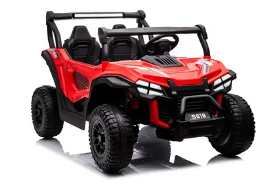 Masinuta electrica pentru copii 4x4 S618 red, cu deschidere usi, telecomanda 2.4G, 4 motoare de 45W fiecare, baterie de 24V7Ah, viteza maxima 2.5-7kmh, echipata cu Radio FM, port usb, bluetooth
