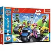 Puzzle 100 piese, Patrula Catelusilor pe motociclete, Trefl