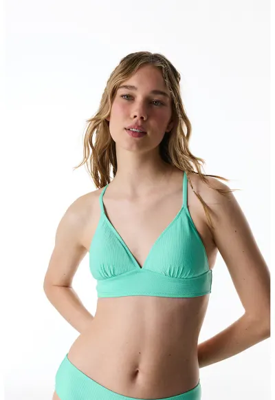 Sutien cu cupe triunghiulare - Verde menta