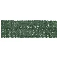 vidaXL Paravan de balcon, frunze verde închis, 500x150 cm