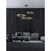 Lampa suspendata MOTIF Alama aurie Aluminiu & Acrylic LED 110W 230V 6160Lm IP20 2700-6000K Schimbare temperatura de culoare si reglare intensitate luminoasa
