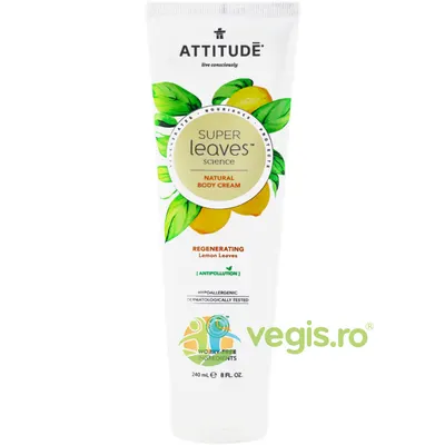 Crema de Corp Regeneratoare cu Frunze de Lamaie Super Leaves 240ml
