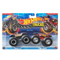 Set 2 masini Monster Truck, Hot Wheels, Racing 1 vs Racing 4, JCC83