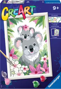 Set de pictură pe numere Ravensburger CreArt - Drăguța koala