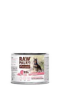 Hrană umedă pentru câini, adult, Raw Paleo Duo Protein, Porc cu Miel și Broccoli, 200g