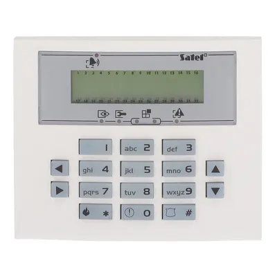 Tastatura LCD Satel INT-KLCDS-GR, 3 butoane functionale, extensie 2 zone, buzzer