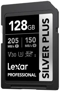 Lexar SDXC Professional SILVER Plus 1066x UHS-I/U3/A2/4K R205/W150 (V30) 128GB - Default Title